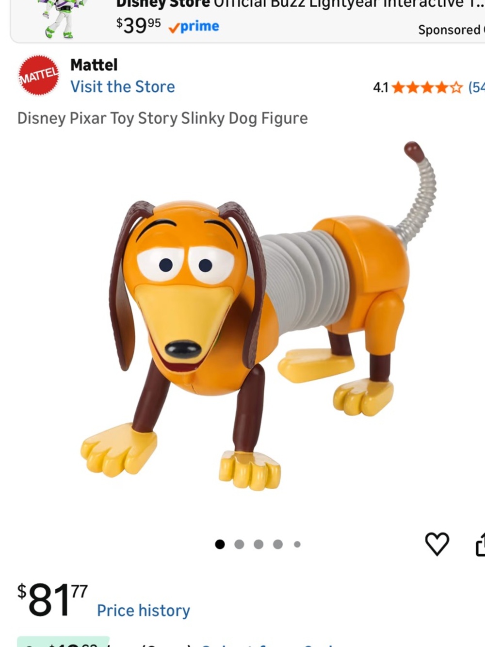Mattel Slinky Dog Figure